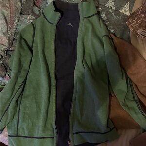 Tommy Bahama Green Bomber sweater Jacket